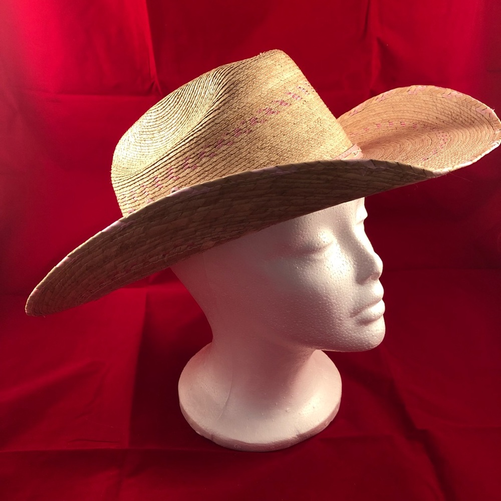 LoneStar Pink American Straw Western Cowboy Hat